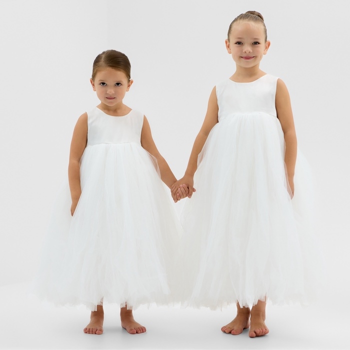 Платье детское нарядное KAFTAN рост 140, белый Платье детское нарядное KAFTAN рост 140, белый