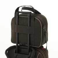 Чемодан малый с сумкой "Краски", отдел на молнии, наружный карман, цвет серый