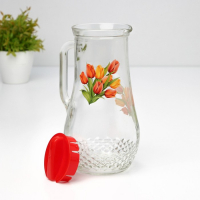 Набор питьевой &laquo;Букеты&raquo;, 3 предмета: кувшин 1,7 л, стаканы 230 мл, 2 шт, рисунок МИКС