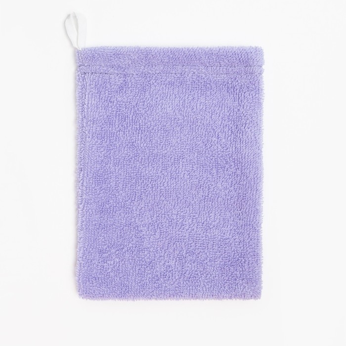 Набор для купания Крошка Я (полотенце-уголок 85*85&plusmn;2см,полотенце 40*55см, рукавица), цвет сиреневый