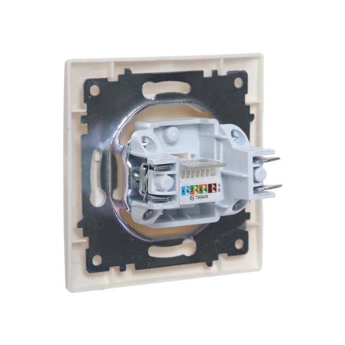 Розетка компьютерная одноместная Luazon Lighting Розетка компьютерная одноместная Luazon Lighting "Антей", скрытая, белая