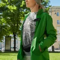 Ветровка женская Sirocco зеленое яблоко, размер S