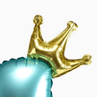 Шар фольгированный 42" «Цифра 1 с короной» на подставке, цвет голубой Шар фольгированный 42" «Цифра 1 с короной» на подставке, цвет голубой