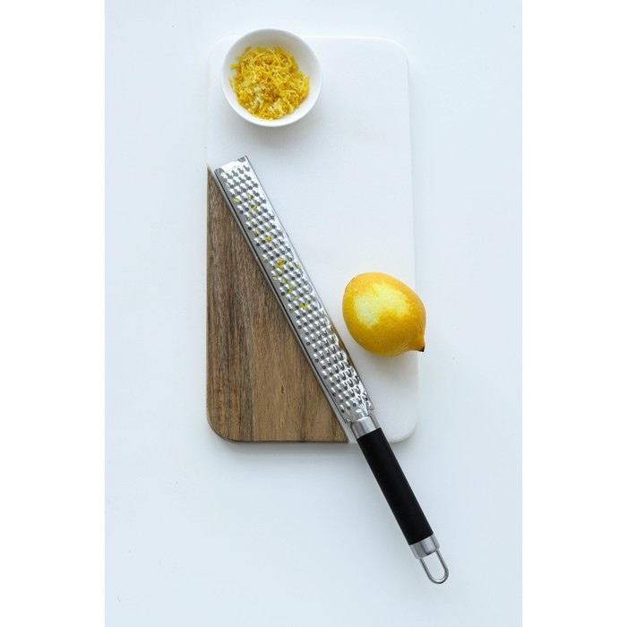 Тёрка для сыра Доляна Venus, 35,5&times;8 см, с ручкой, цвет чёрный