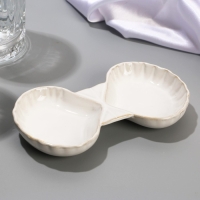 Соусник керамический &laquo;Морская ракушка&raquo;, 8.5 х 15 см., цвет белый