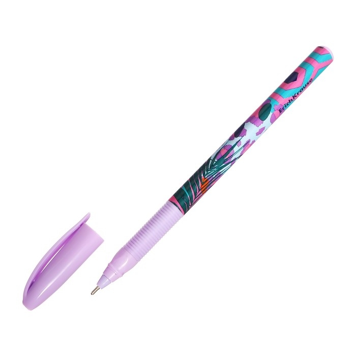 Ручка шариковая ErichKrause U-109 Stick&Grip Tropical, узел 1.0 мм, чернила синие, резиновый держатель, длина линии письма 1000 метров Ручка шариковая ErichKrause U-109 Stick&Grip Tropical, узел 1.0 мм, чернила синие, резиновый держатель, длина линии письма 1000 метров