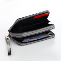 Кошелёк женский на молниях, цвет серый Кошелёк женский на молниях, цвет серый