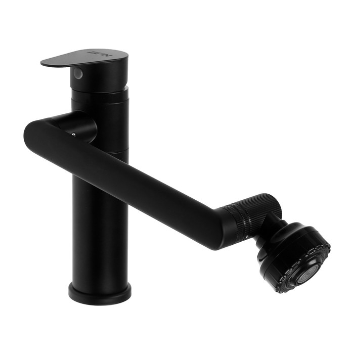 Смеситель для раковины ZEIN Z3509, поворотный излив 360°, картридж 35 мм, латунь, черный Смеситель для раковины ZEIN Z3509, поворотный излив 360°, картридж 35 мм, латунь, черный