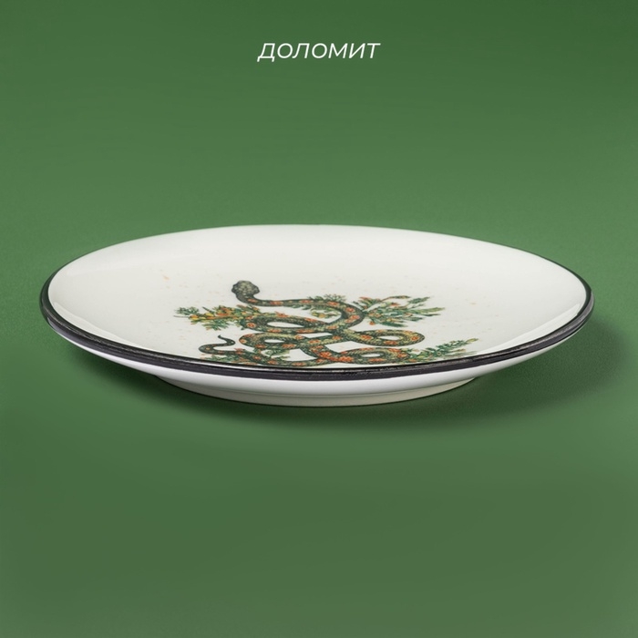 Тарелка новогодняя Доляна «Василиск», 16,7×16,7×2 см Тарелка новогодняя Доляна «Василиск», 16,7×16,7×2 см