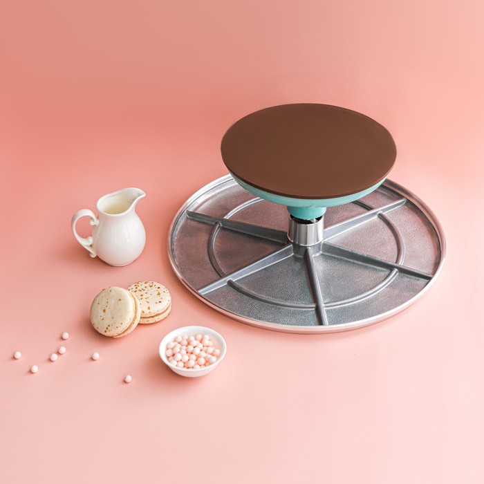 Подставка для торта вращающаяся &laquo;Лазурь&raquo;, d=31 см, цвет МИКС