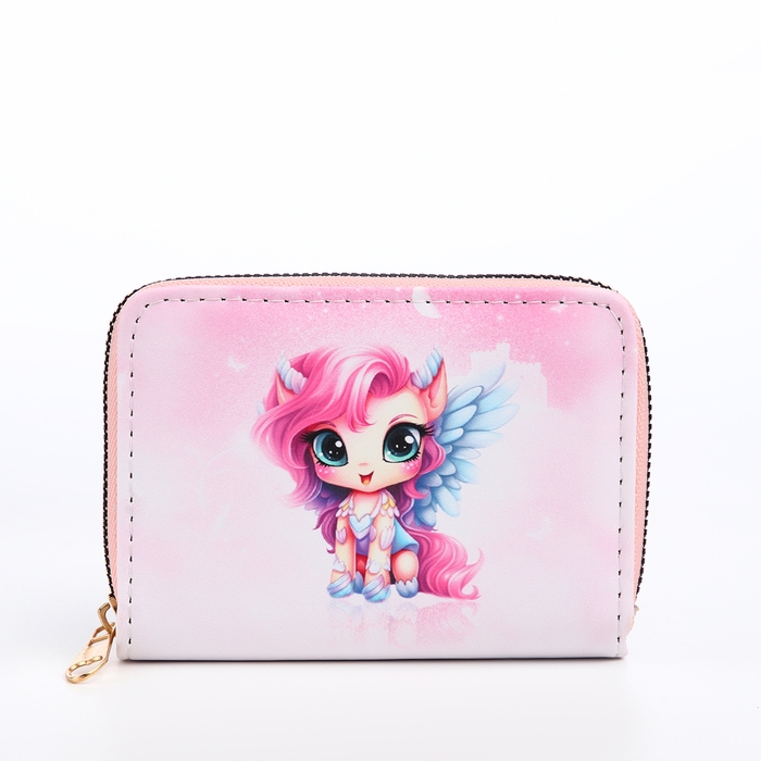 Кошелёк детский на молнии «Выбражулька», цвет розовый Кошелёк детский на молнии «Выбражулька», цвет розовый