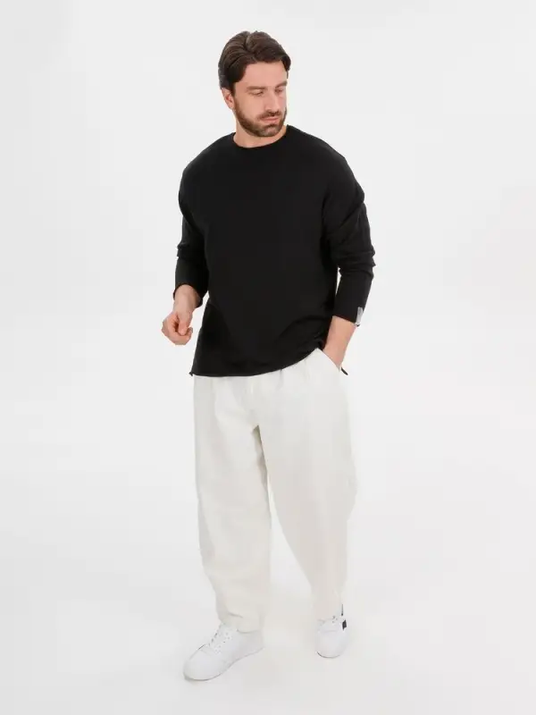 Лонгслив унисекс Siluetti Fuori, черный, размер S/M Лонгслив унисекс Siluetti Fuori, черный, размер S/M