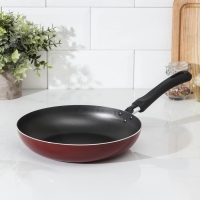 Сковорода &laquo;Эксперт&raquo;, d=24 см, пластиковая ручка, антипригарное покрытие, цвет бордовый