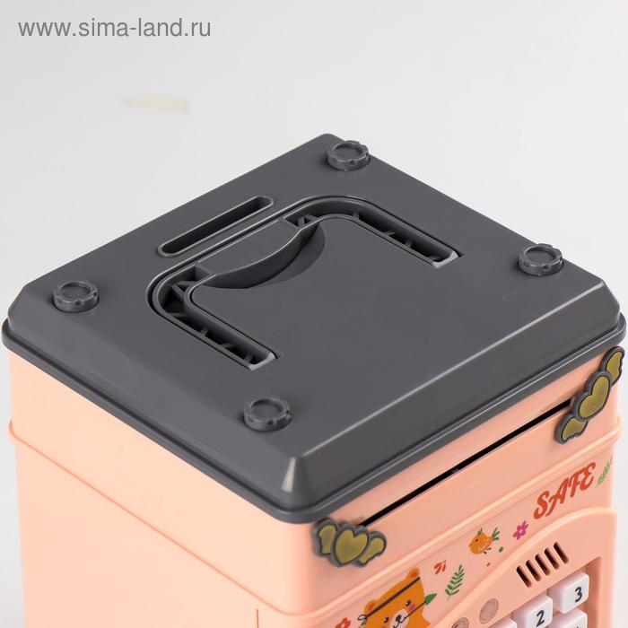 Копилка пластик для монет и купюр Копилка пластик для монет и купюр "Сейф-Зоопарк" код.замок, звук 3АА МИКС 17,5х12,5х12,5 см 457192