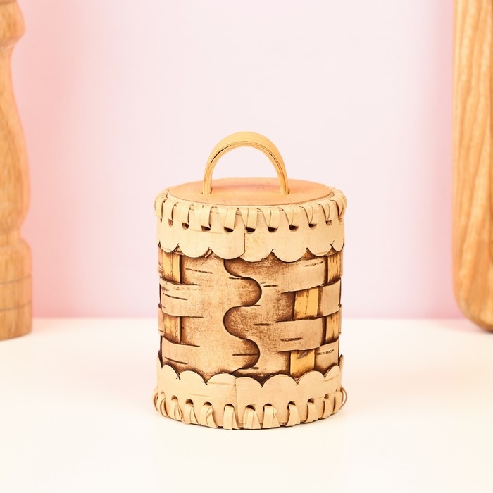 Туес «Велюр», плетеный, 6х6х9 см, береста Туес «Велюр», плетеный, 6х6х9 см, береста