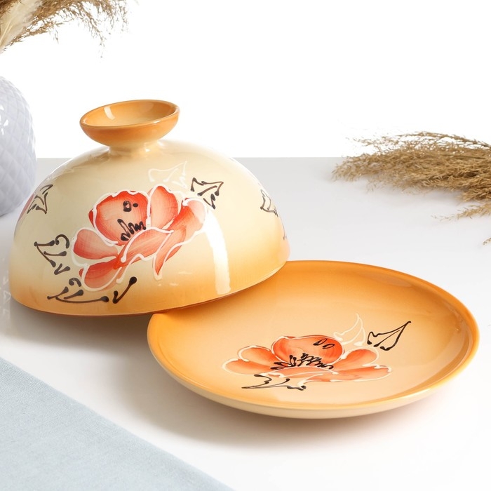 Блинница - хлебница "Застолье" 1,8л / 15х24см, мак бежевый