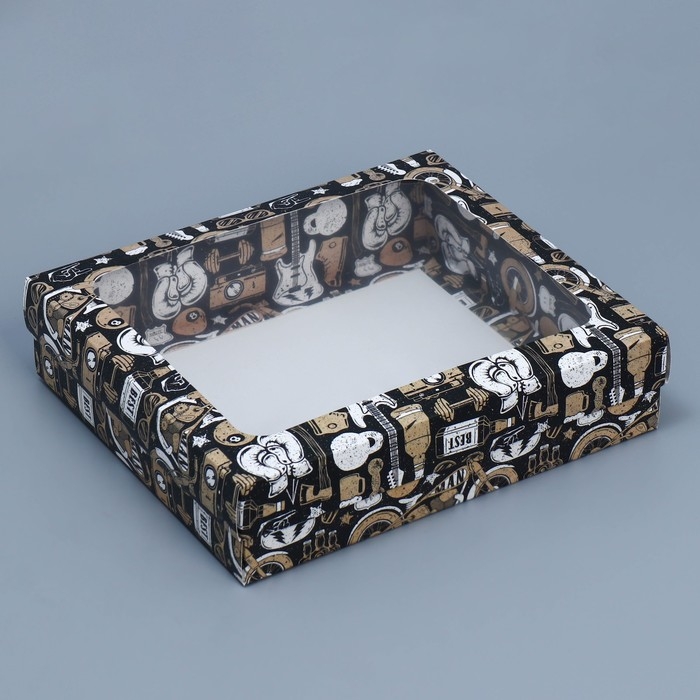 Коробка подарочная, упаковка, &laquo;Мужской&raquo; , 23.5 х 20.5 х 5.5 см