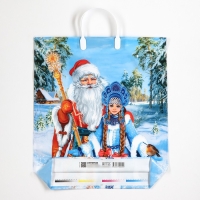 Новый год. Пакет "Волшебная встреча", полиэтиленовый с пластиковой ручкой, 40 х 44 см. Новый год. Пакет "Волшебная встреча", полиэтиленовый с пластиковой ручкой, 40 х 44 см.