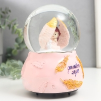 Сувенир полистоун водяной шар музыка "Милый ангел" крутится МИКС 15,5х10,5х10,5 см