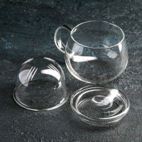 Кружка стеклянная для заваривания со стеклянным ситом «Лоран», 300 мл, 13×9×8,5 см Кружка стеклянная для заваривания со стеклянным ситом «Лоран», 300 мл, 13×9×8,5 см