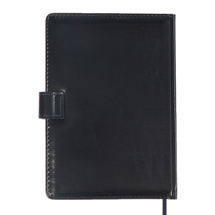 Ежедневник недатированный, A5 136 листов, кожзам, deVENTE. Prestige, твердая обложка с поролоном, карман, перфорация, ляссе, блок 70%, синий