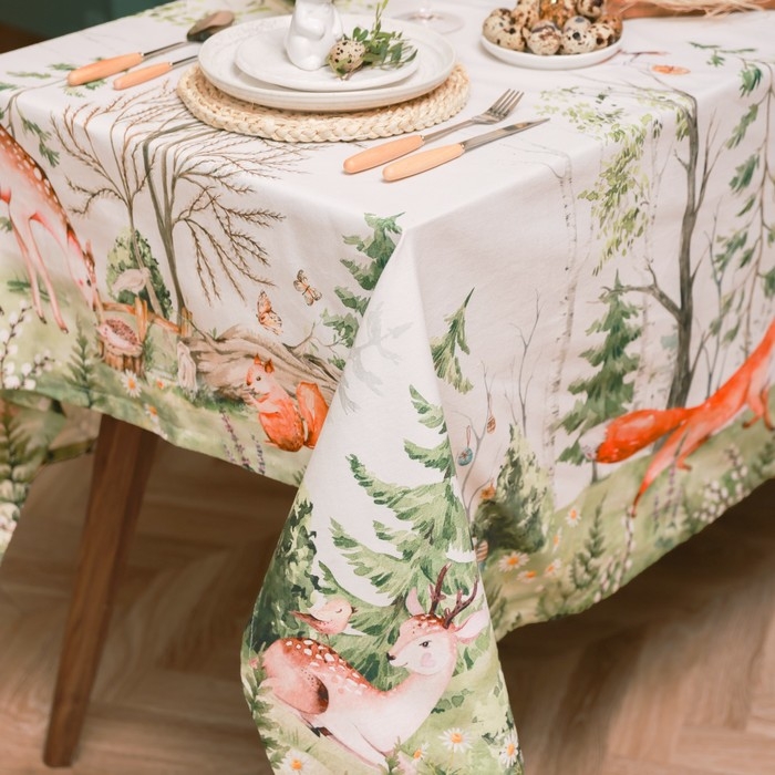 Набор столовый Этель Лесная сказка скатерть 148*218+/-2см с ГМВО, салф.40х40 см - 12 шт