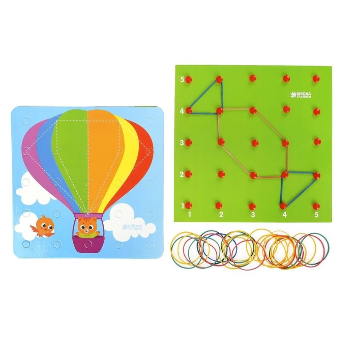 Обучащющая игра для развития мелкой моторики. Геоборд &laquo;Удивительный мир&raquo;, 20 х 20 см