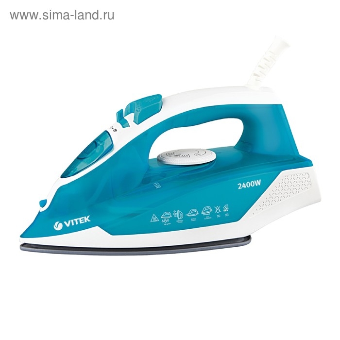 Утюг Vitek VT-8307 B, 2400 Вт, керамическая подошва, 260 мл, синий Утюг Vitek VT-8307 B, 2400 Вт, керамическая подошва, 260 мл, синий