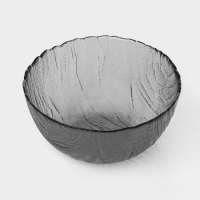 Салатник стеклянный &laquo;Вулкан&raquo;, d=13 см, цвет графит