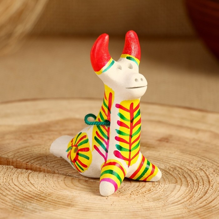 Филимоновская игрушка свисток &laquo;Корова&raquo;, 5 х 7 см