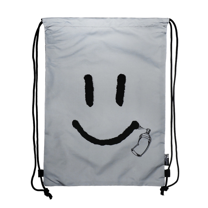 Мешок для обуви 460 х 340 мм, шелкография, светоотражающие элементы, Феникс Мешок для обуви 460 х 340 мм, шелкография, светоотражающие элементы, Феникс "Смайл"