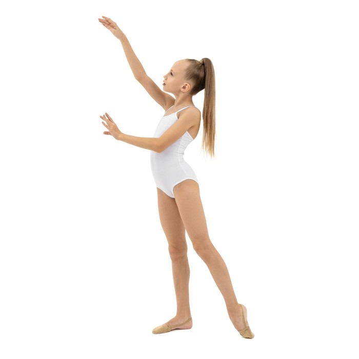 Купальник для гимнастики и танцев Grace Dance, р. 42, цвет белый