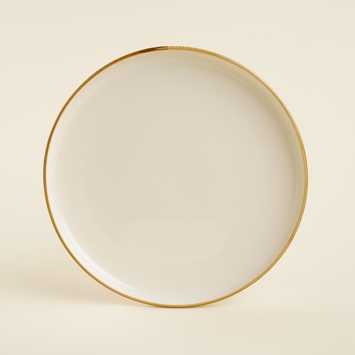 Набор тарелок фарфоровых SL Home &laquo;Леггеро&raquo;, d=18 см, цвет бежевый