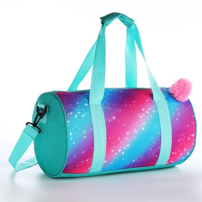 Сумка детская спортивная для девочки &laquo;Волшебство&raquo;, 40х20х20 см,отдел на молнии, цвет мятный