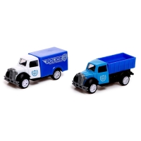 Грузовик металлический &laquo;Полиция&raquo;, инерционный, с 2 машинками