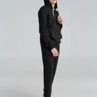 Толстовка на молнии с капюшоном Unit Siverga черная, размер M