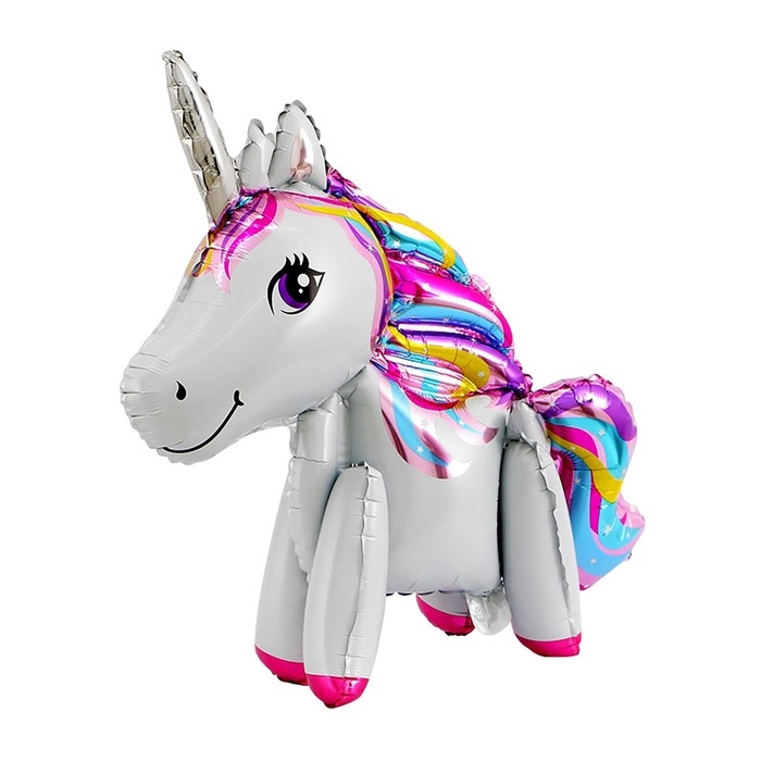 Шар фольгированный 24 Шар фольгированный 24" «Единорог-игрушка», цвет белый, под воздух
