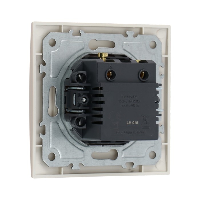 Розетка с USB-A + USB-C разъёмами, 2.1 A, 5В, TOT Elegant, скрытая, бежевая Розетка с USB-A + USB-C разъёмами, 2.1 A, 5В, TOT Elegant, скрытая, бежевая