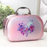 Шкатулка кожзам для косметики "Единорог в цветах" перламутр 8,5х15х22,5 см Шкатулка кожзам для косметики "Единорог в цветах" перламутр 8,5х15х22,5 см