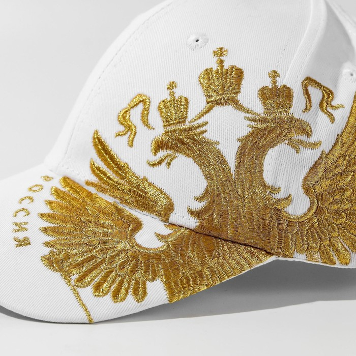 Кепка мужская «Россия», цвет белый, р-р56 Кепка мужская «Россия», цвет белый, р-р56