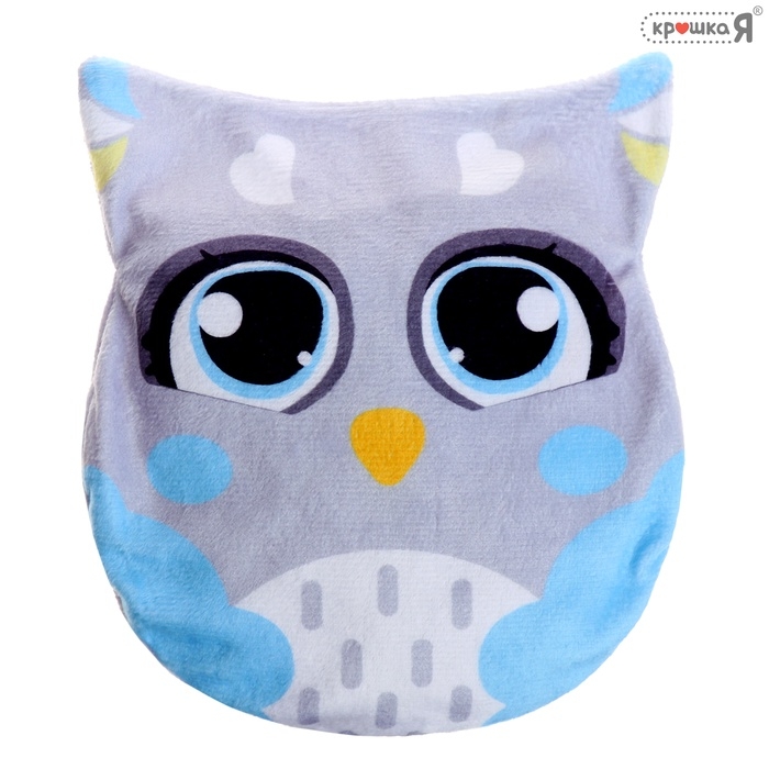 Грелка «Сова», детская, с вишнёвыми косточками, цвет серый Грелка «Сова», детская, с вишнёвыми косточками, цвет серый