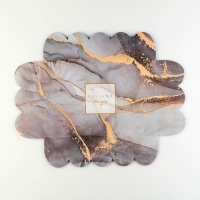 Коробка для печенья, кондитерская упаковка с PVC крышкой, &laquo;Мрамор&raquo;, 20 х 30 х 8 см