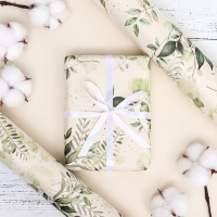 Бумага упаковочная, крафт "Полет листьев", 70х100 см, 1 лист Бумага упаковочная, крафт "Полет листьев", 70х100 см, 1 лист