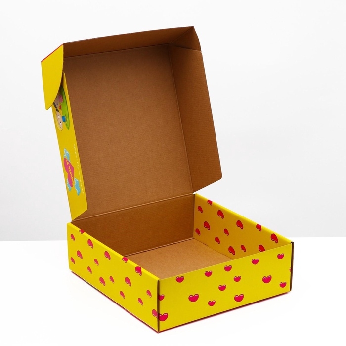 Подарочная коробка Подарочная коробка "Любовь это...", розовая, 28,5 х 9,5 х 29,5 см 1шт