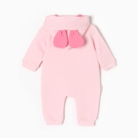 Комбинезон для девочки, цвет розовый, рост 80 см