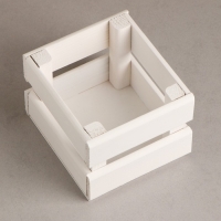 Кашпо деревянное 12×11×9 см "Однушка Лайт", двухреечное, белый Дарим Красиво Кашпо деревянное 12×11×9 см "Однушка Лайт", двухреечное, белый Дарим Красиво