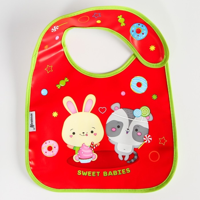 Нагрудник для кормления «Candy Bar» непромокаемый на липучке, с карманом Нагрудник для кормления «Candy Bar» непромокаемый на липучке, с карманом