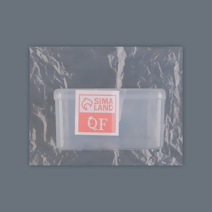 Органайзер для хранения, с крышкой, 6.5&times;12&times;9 см, прозрачный