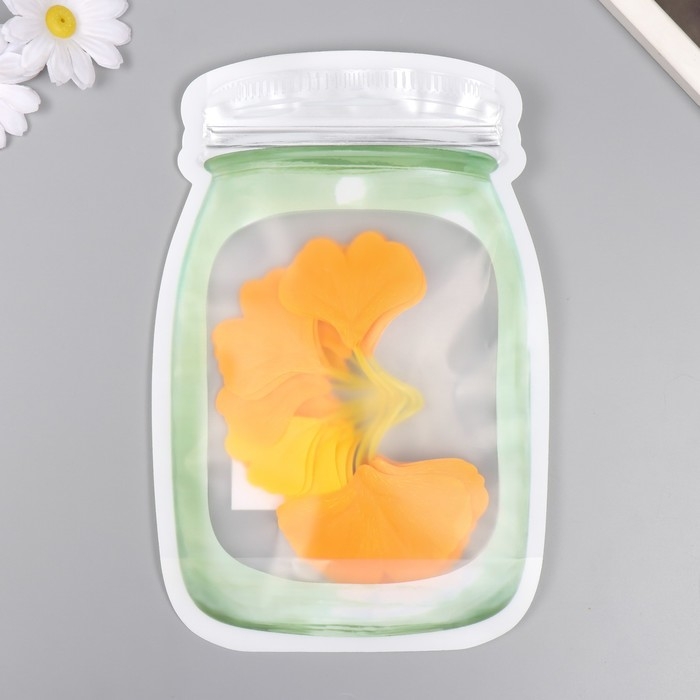 Искусственное растение для творчества "Листья гинкго" набор 6 шт оранжево-жёлтый 8 см