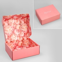 Коробка подарочная складная, упаковка, &laquo;Нежные пионы&raquo;, 27 х 21 х 9 см